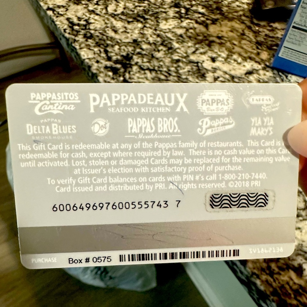 “Pappas” restaurants $100 Gc - Picture 2 of 5